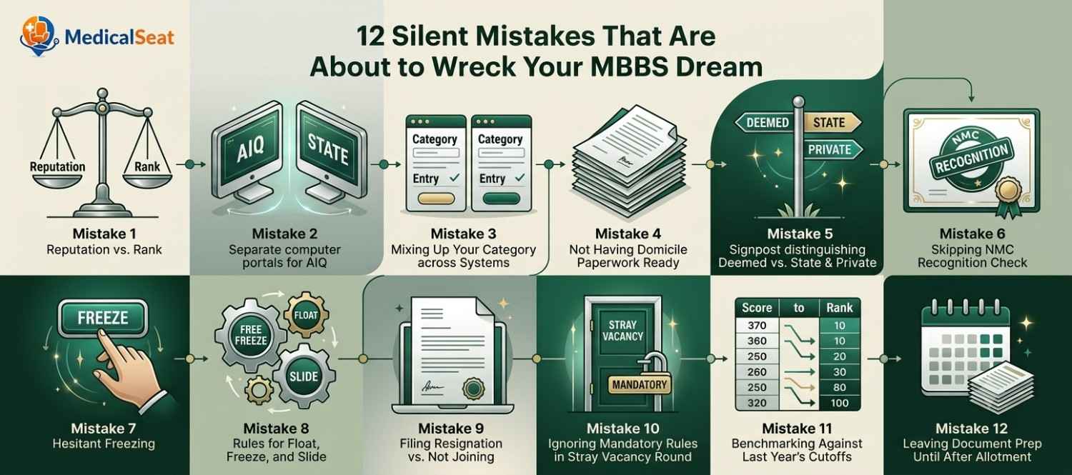 12 Silent Mistakes That Are About to Wreck Your MBBS Dream: Read This Before You Lock a Single Choice