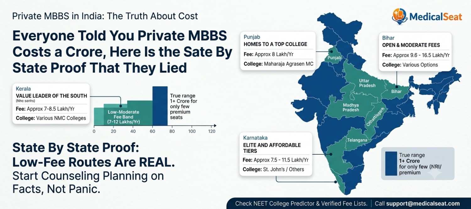Everyone Told You Private MBBS Costs a Crore, Here Is the State By State Proof That They Lied