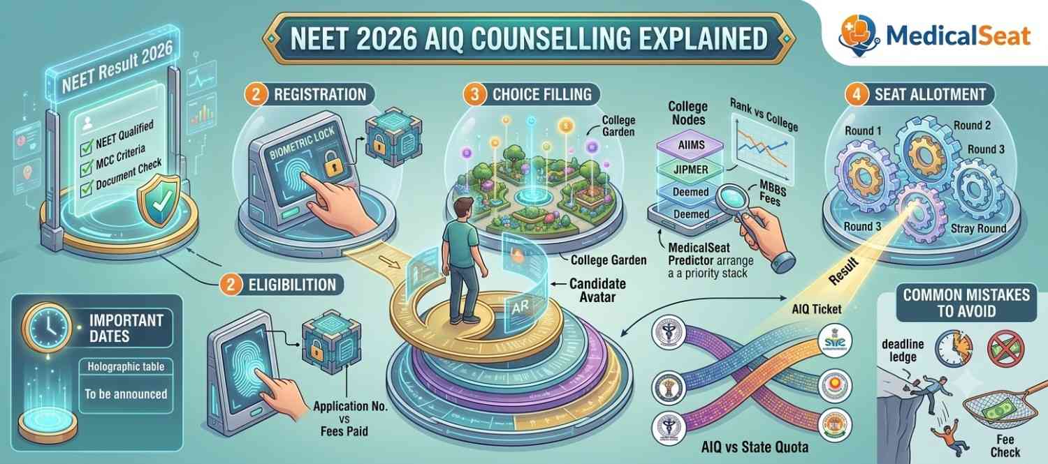 NEET 2026 AIQ Counselling Explained: Eligibility, Dates, Choice Filling and Seat Allotment