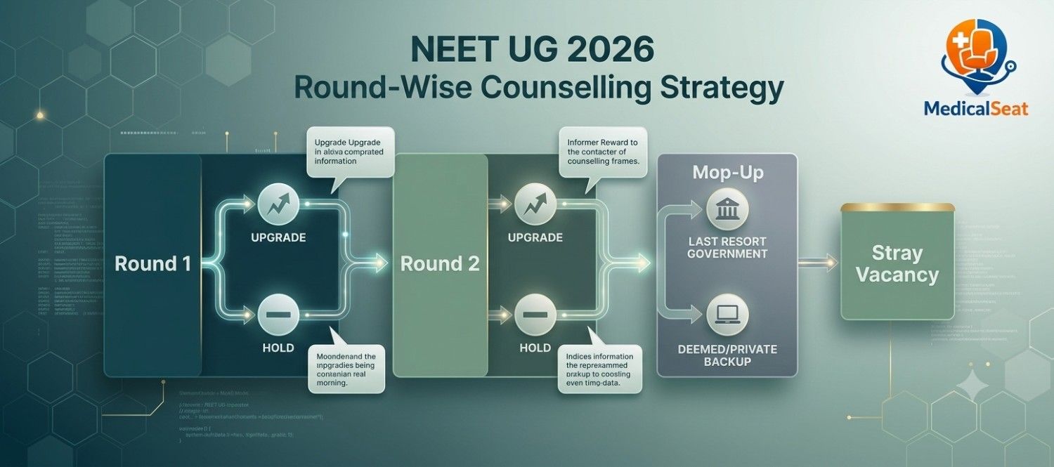 NEET UG 2026 Round-Wise Counselling Strategy: When to Upgrade, Hold, or Go for Mop-Up