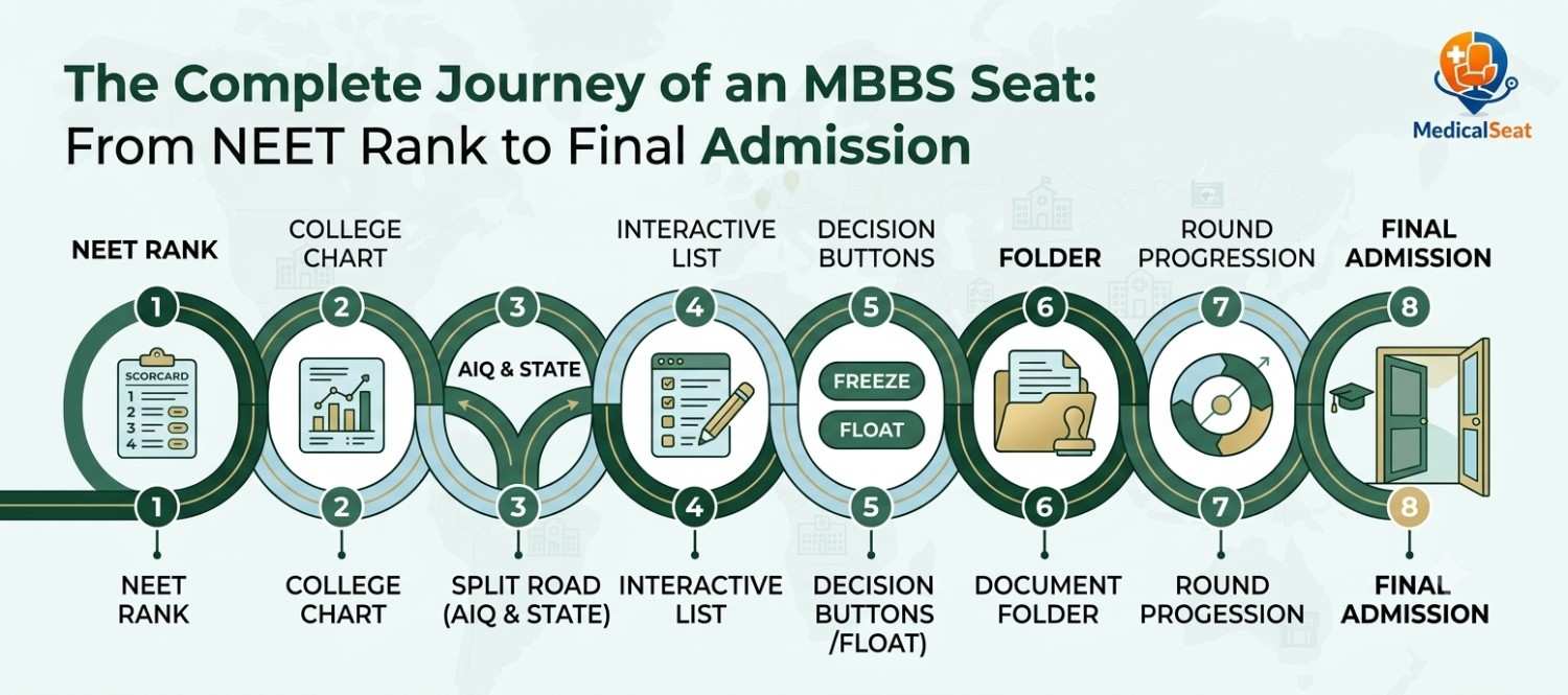 The Complete Journey of an MBBS Seat: From NEET Rank to Final Admission