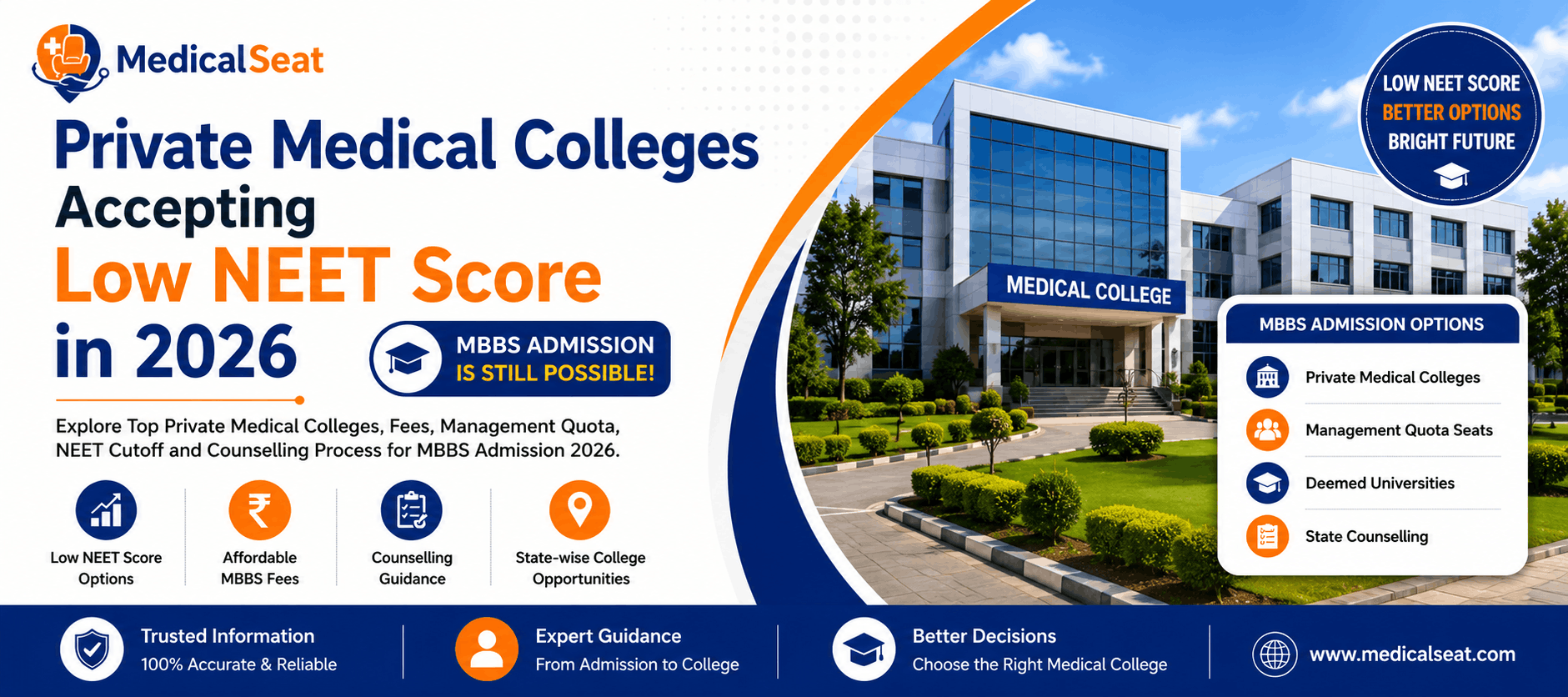 Private Medical Colleges Accepting Low NEET Score in 2026