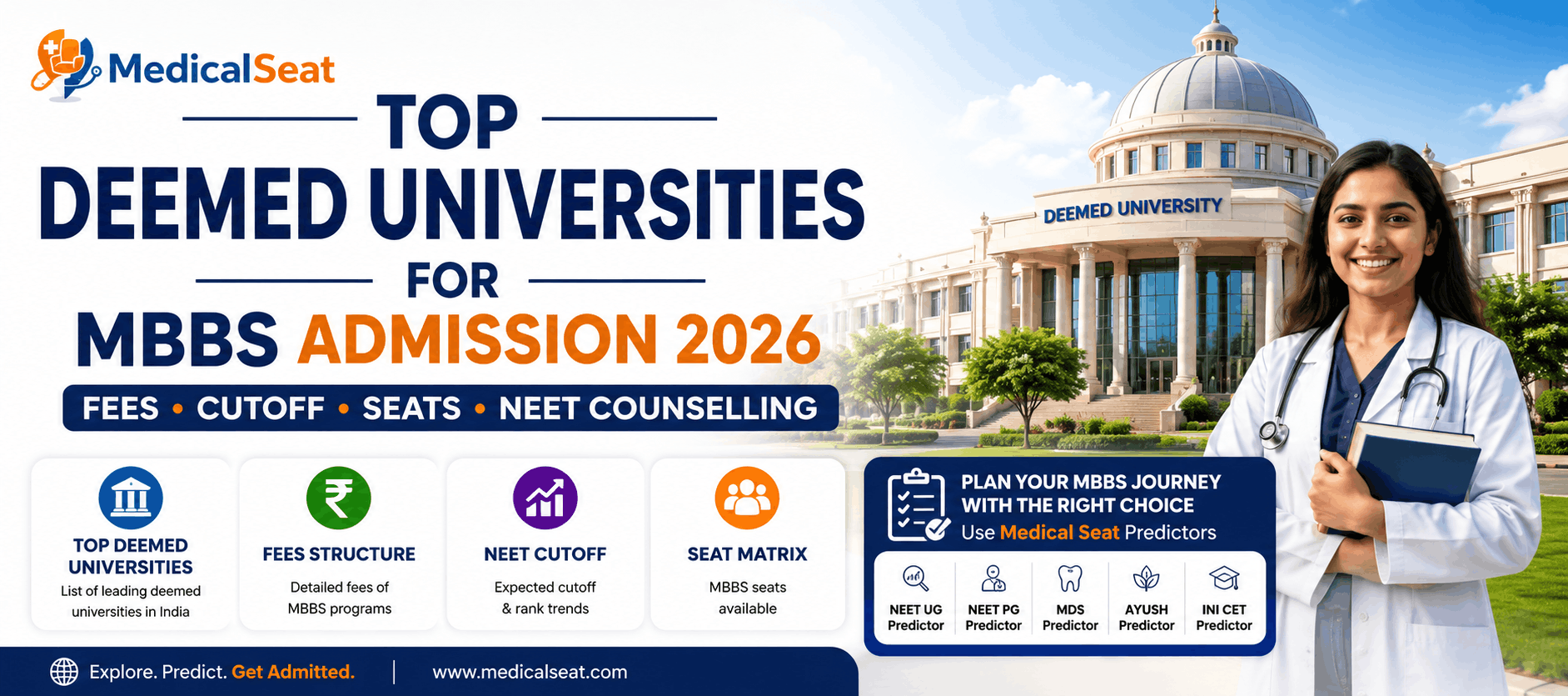 Top Deemed Universities for MBBS Admission 2026: Fees, Cutoff & Seats